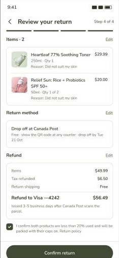 Step 4 of 4: Review your return