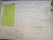 Paper sketch of the cupcake listing